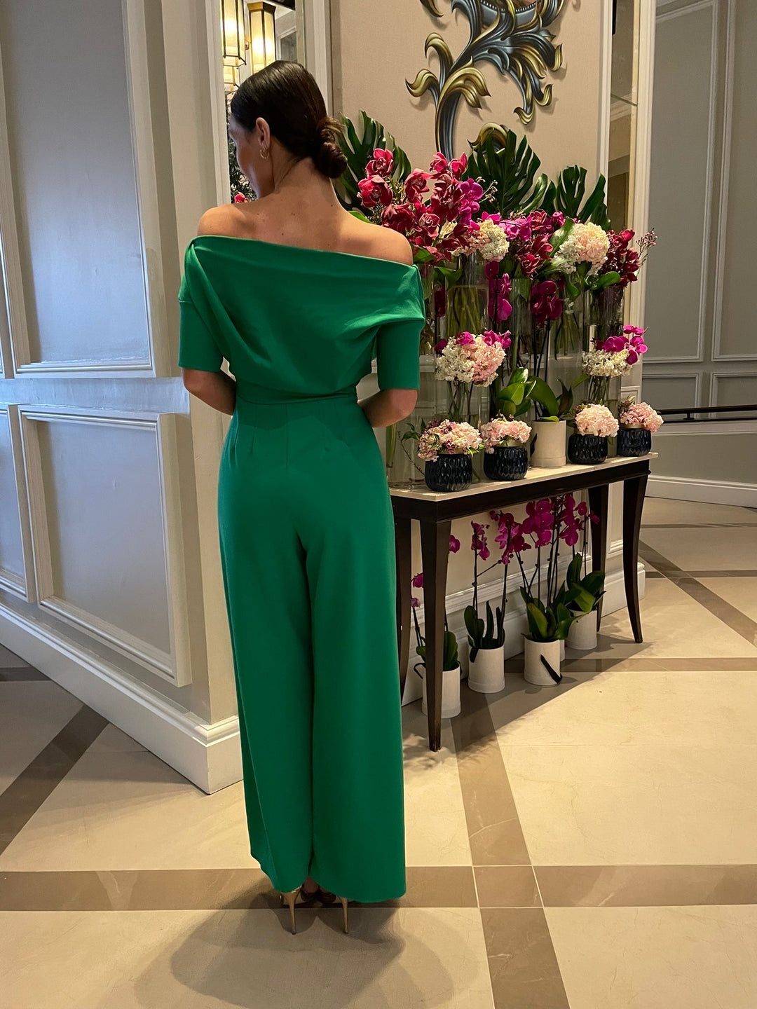 Lima jumpsuit in emerald green