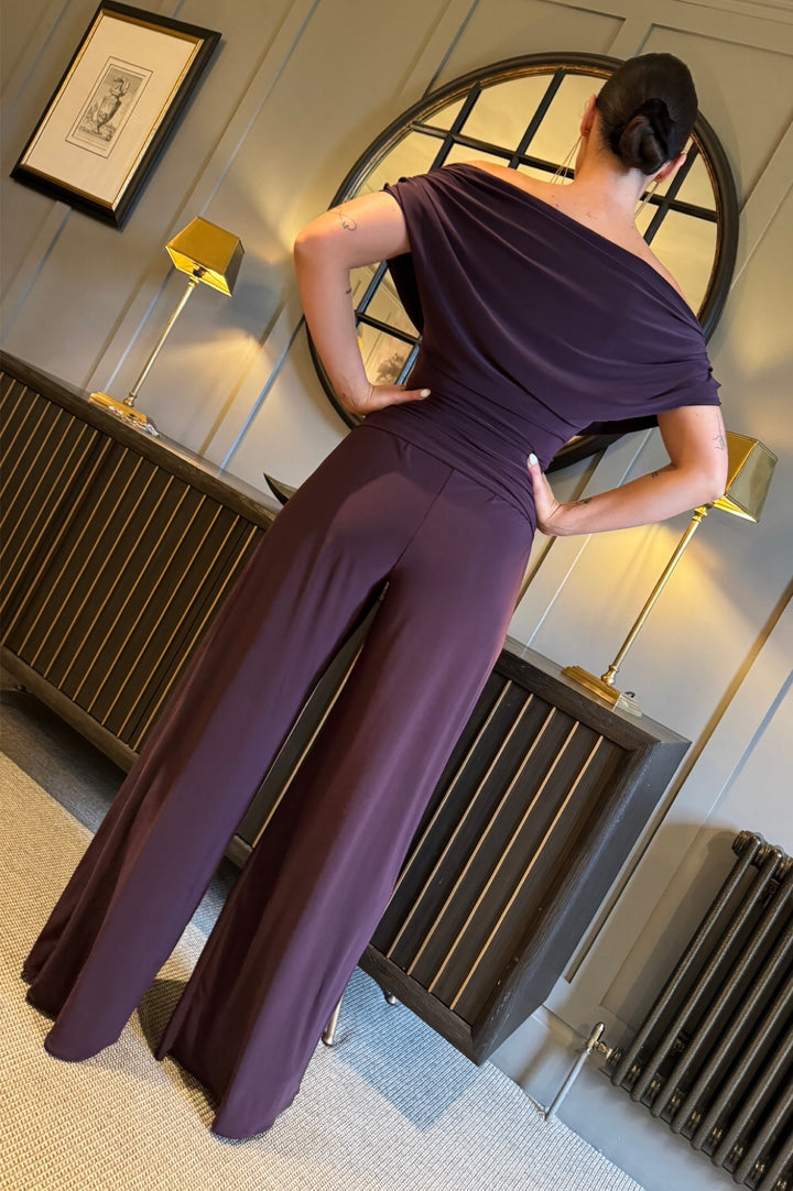 Carbon jumpsuit in blackcurrant