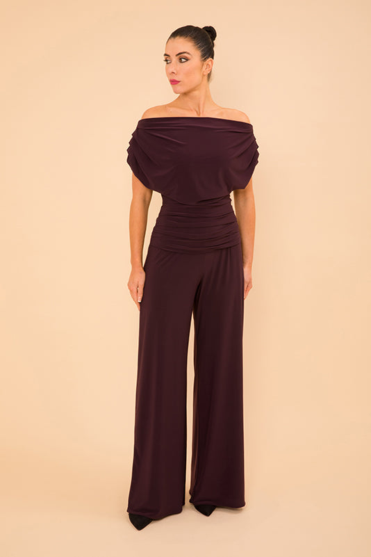 Carbon jumpsuit in blackcurrant