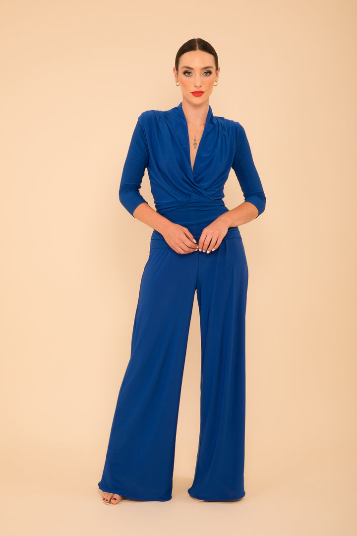 ATOM LABEL uranium jumpsuit with sleeve in cobalt