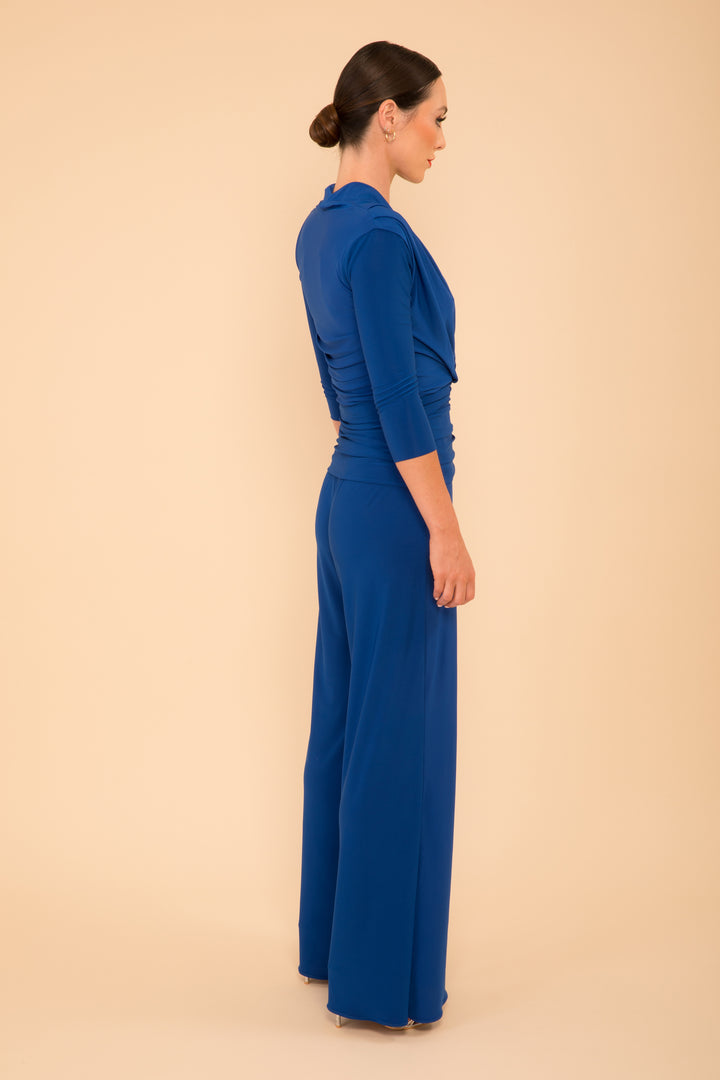 ATOM LABEL uranium jumpsuit with sleeve in cobalt