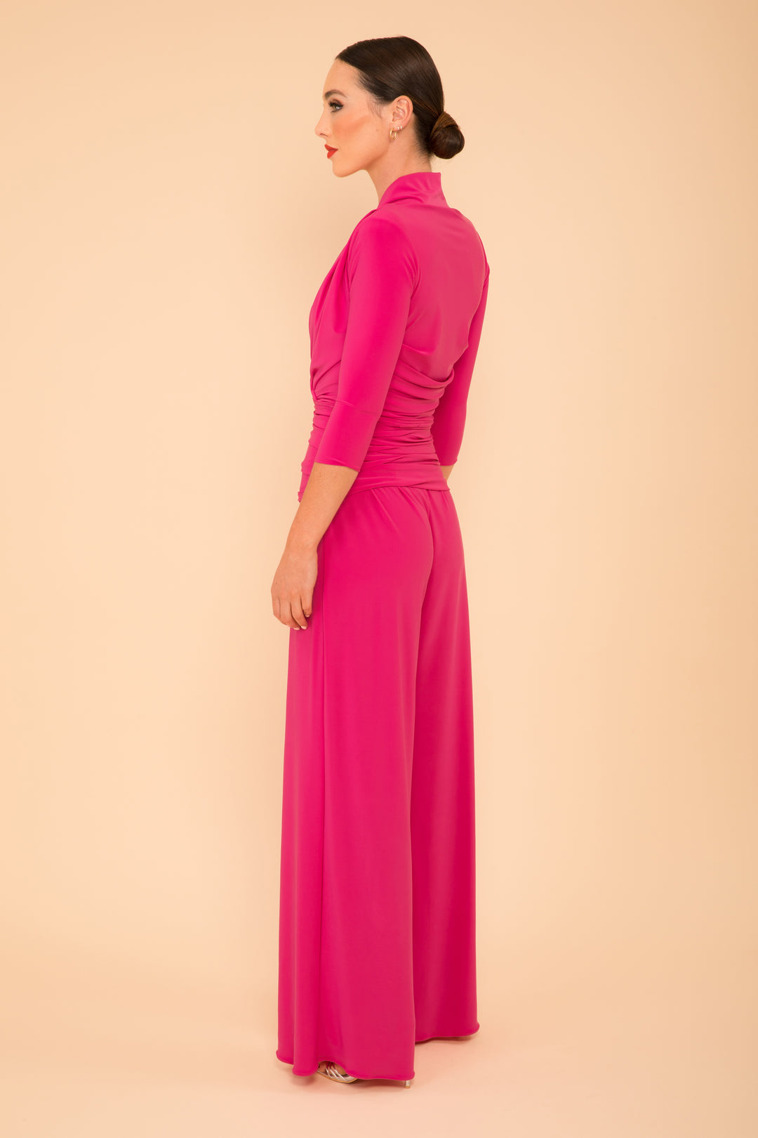 ATOM LABEL uranium jumpsuit with sleeve in hot pink