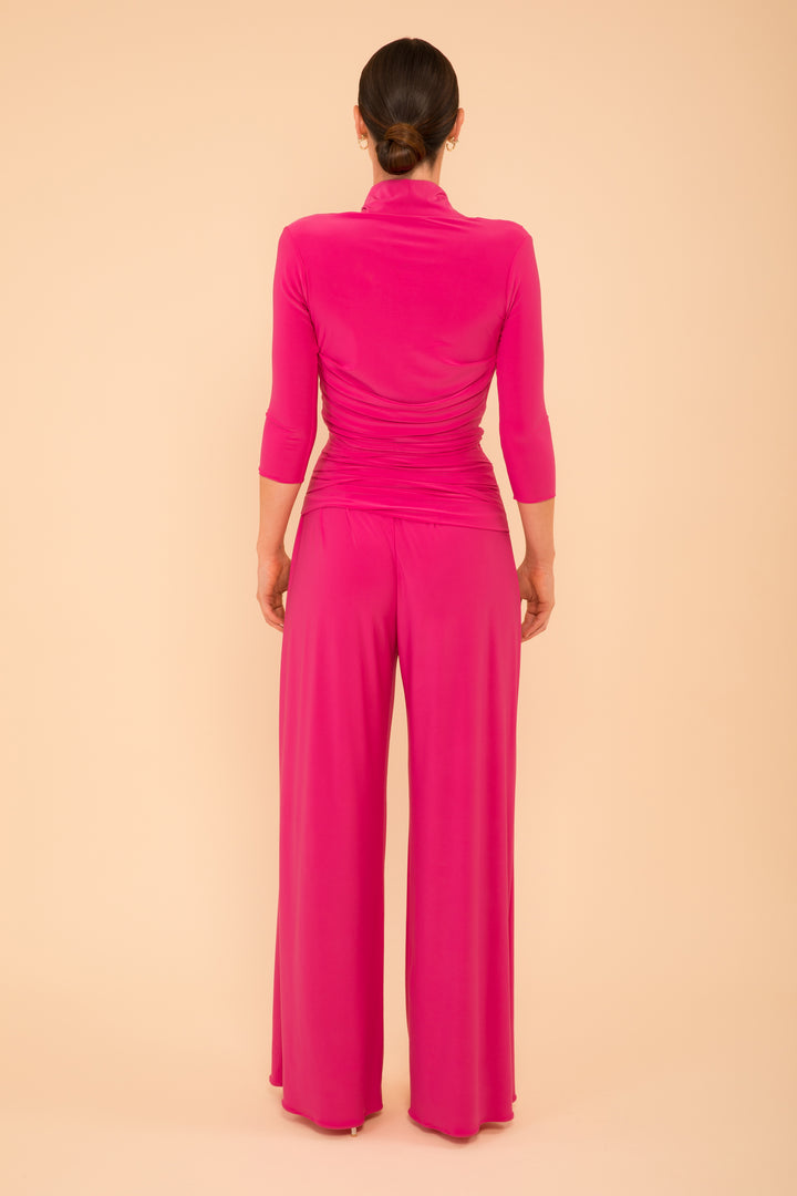 ATOM LABEL uranium jumpsuit with sleeve in hot pink