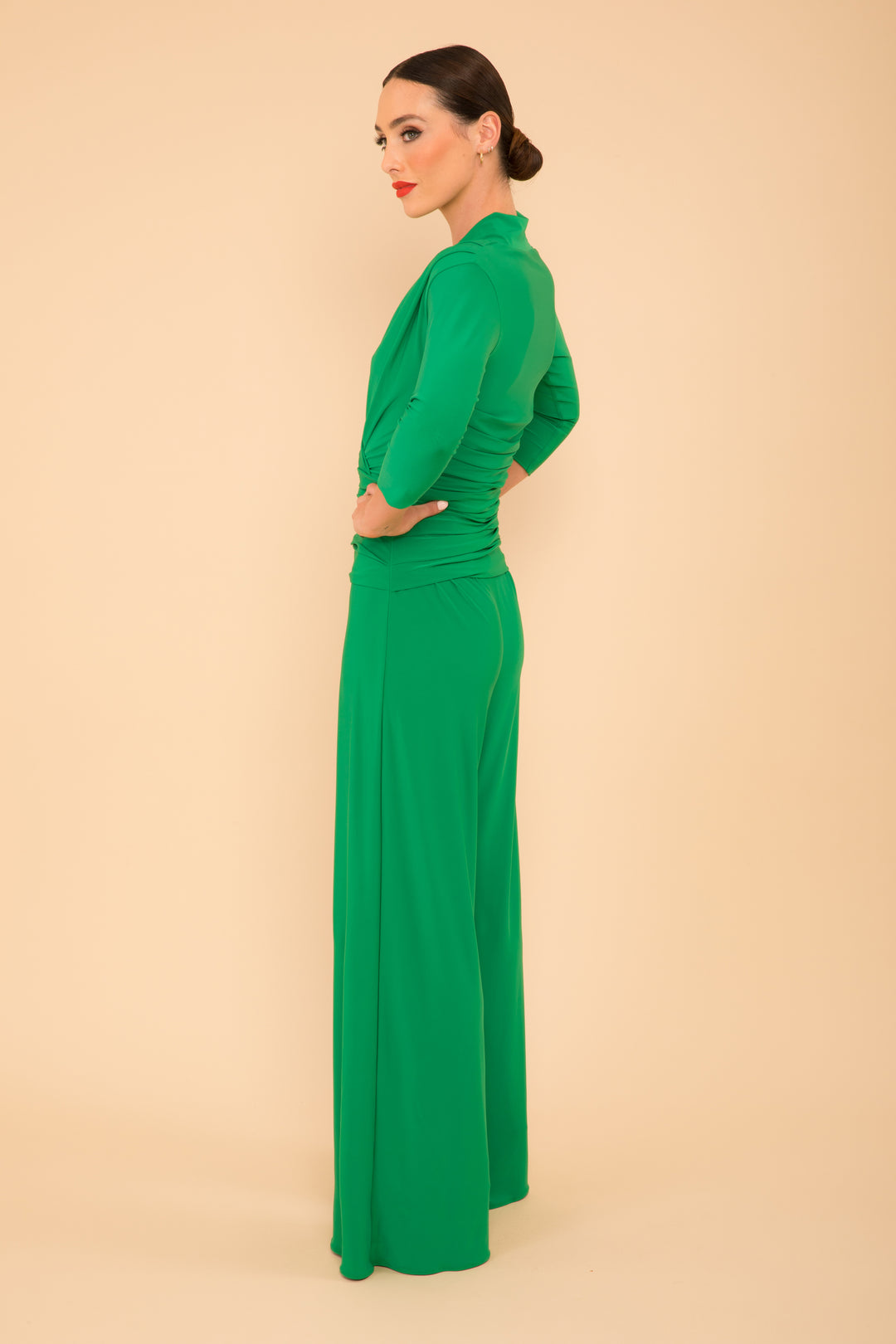 ATOM LABEL uranium jumpsuit with sleeve in emerald green