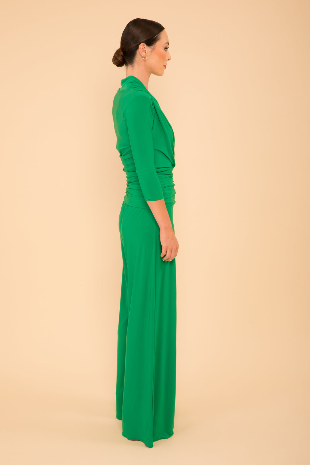 ATOM LABEL uranium jumpsuit with sleeve in emerald green