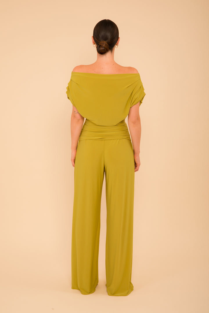 ATOM LABEL carbon jumpsuit in lime