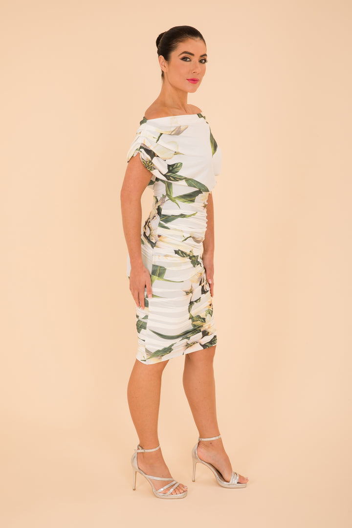 Oxygen dress in ivory floral