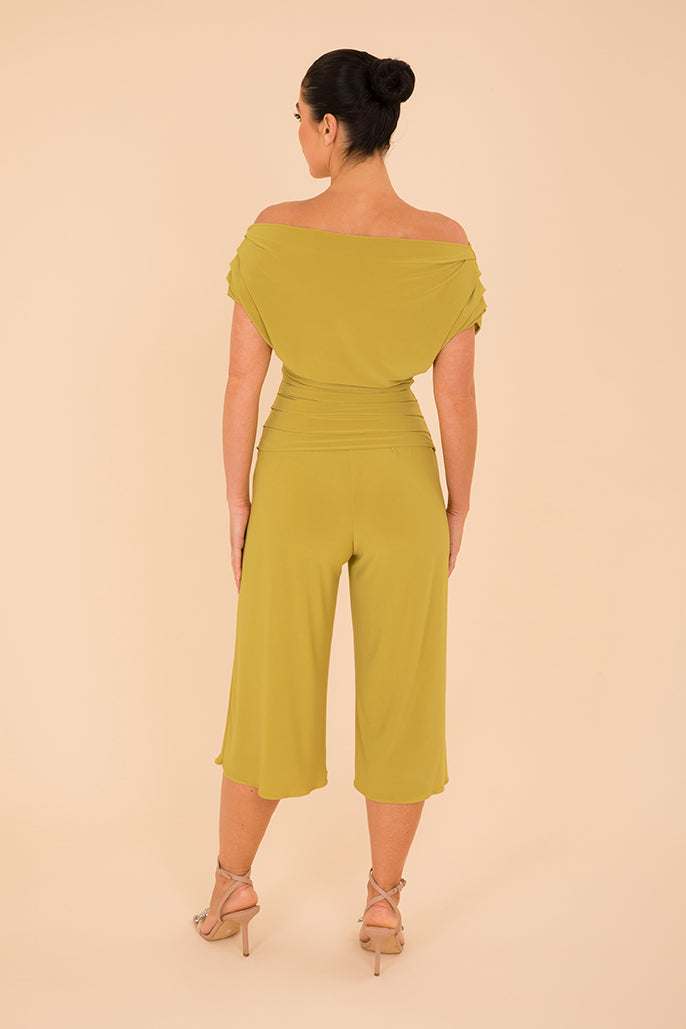 ATOM LABEL carbon culotte jumpsuit in lime