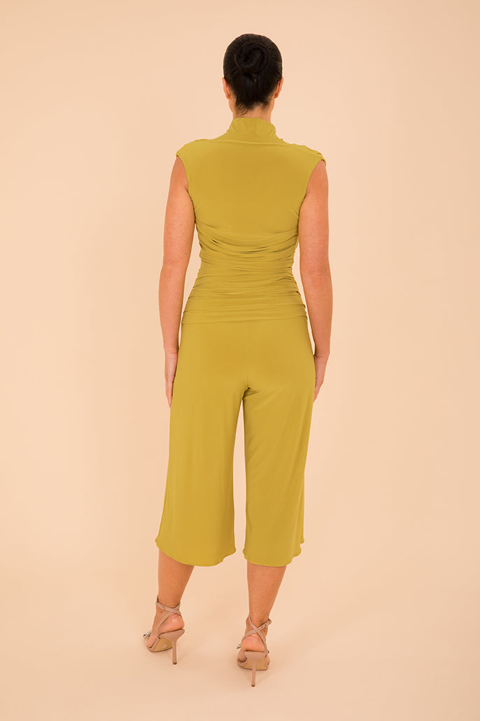 ATOM LABEL uranium culotte jumpsuit in lime