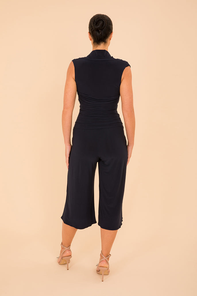 ATOM LABEL uranium culotte jumpsuit in navy