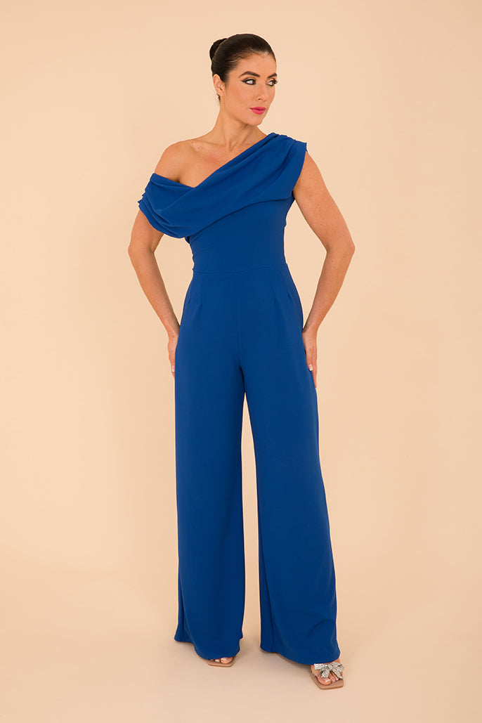 ATOM LABEL venice jumpsuit in cobalt