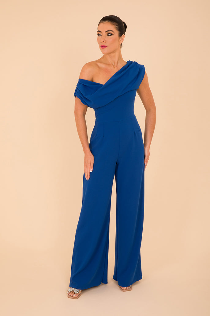 ATOM LABEL venice jumpsuit in cobalt