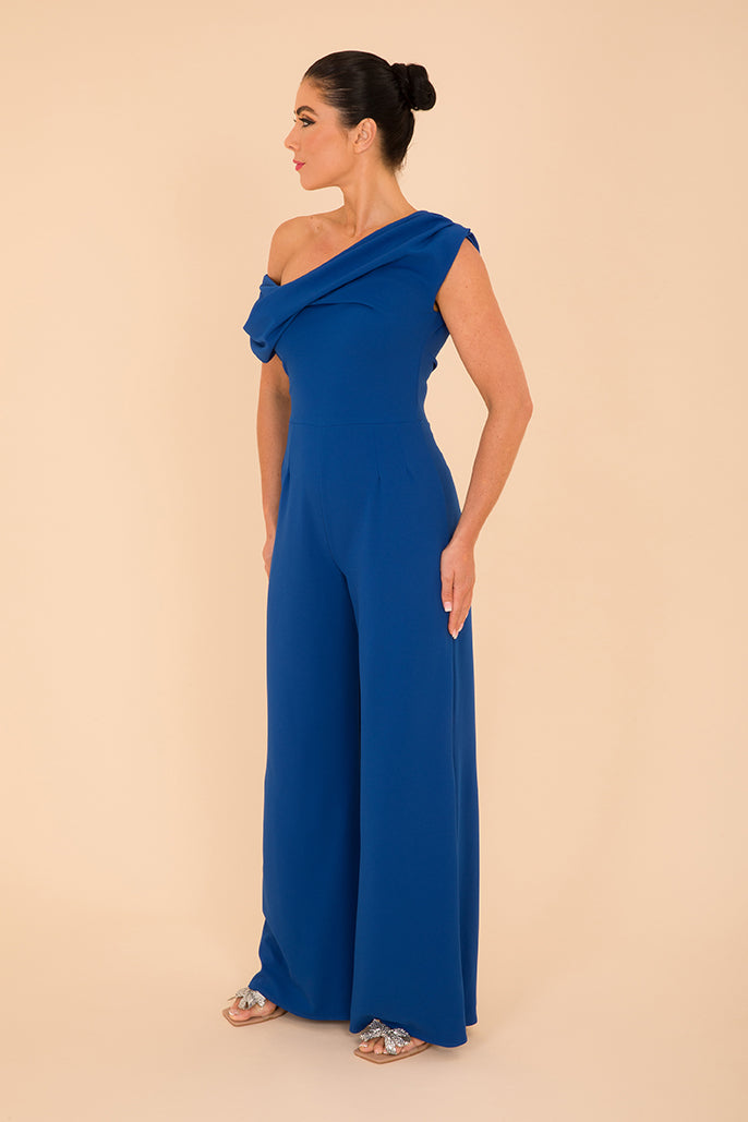 ATOM LABEL venice jumpsuit in cobalt