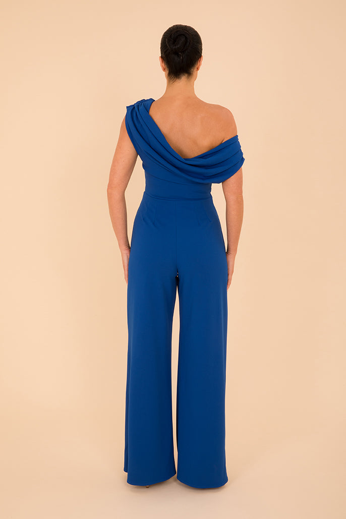 ATOM LABEL venice jumpsuit in cobalt