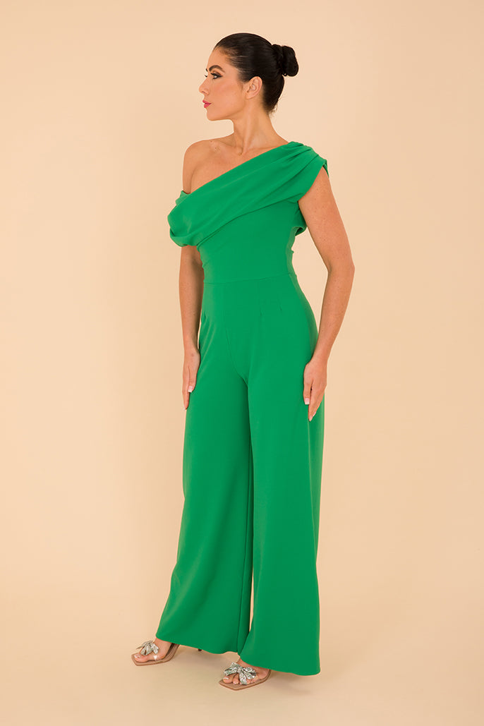 ATOM LABEL venice jumpsuit in emerald green