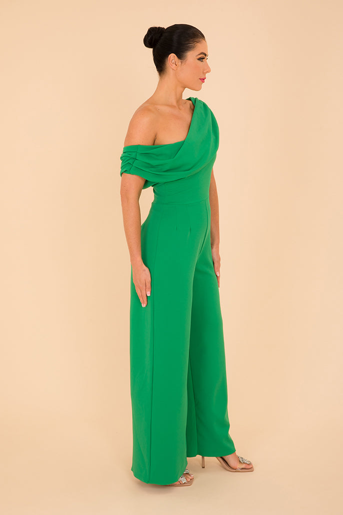 ATOM LABEL venice jumpsuit in emerald green