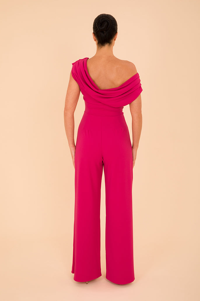 ATOM LABEL venice jumpsuit in cerise pink