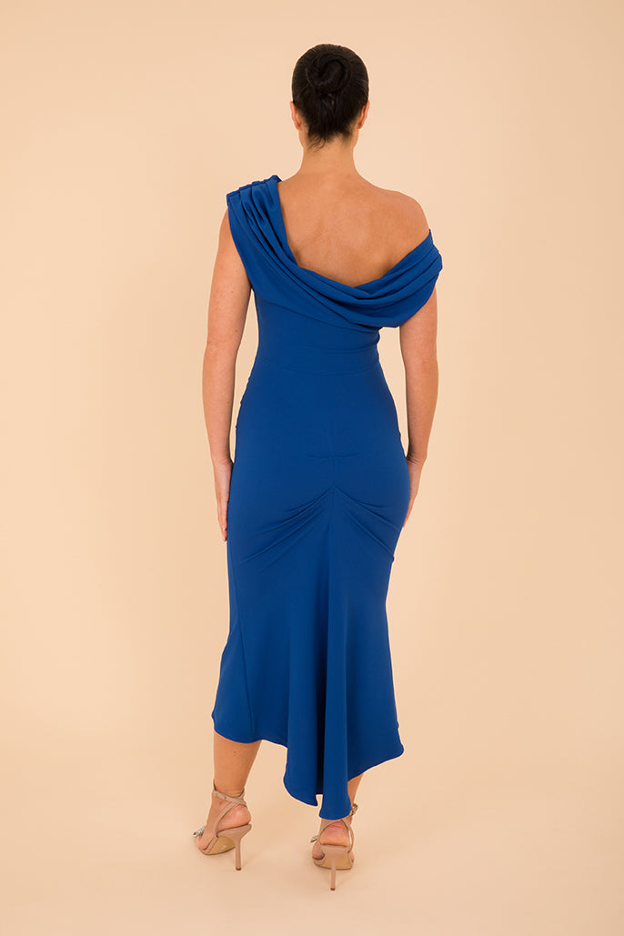 ATOM LABEL mercury dress in cobalt