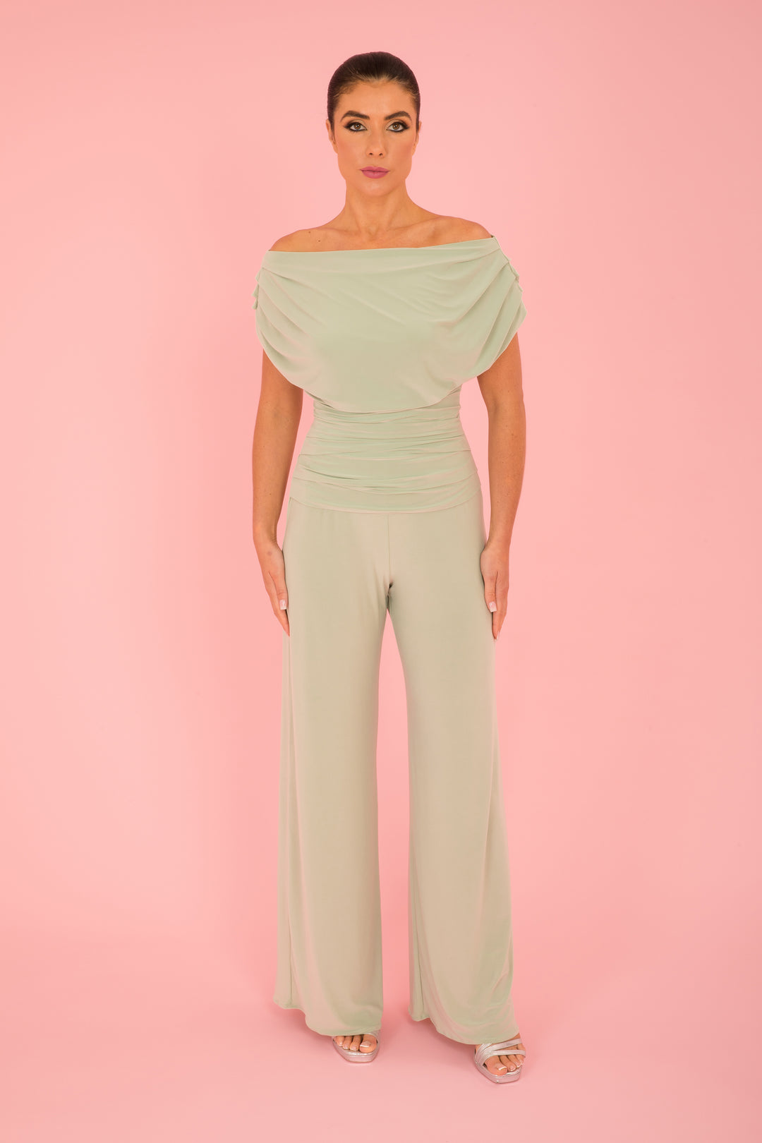 ATOM LABEL carbon jumpsuit in sage green