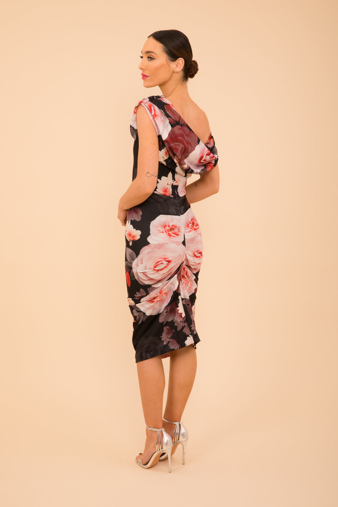 Janus dress in rose print