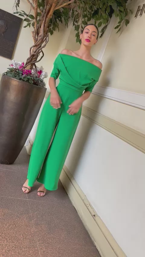 Lima jumpsuit in emerald green