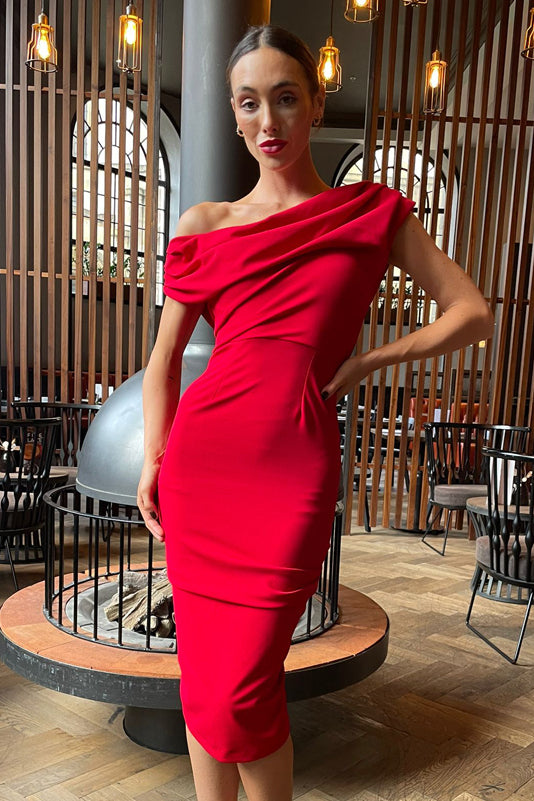 Janus dress in red