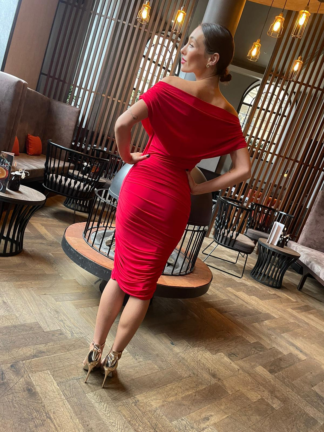 oxygen dress in red